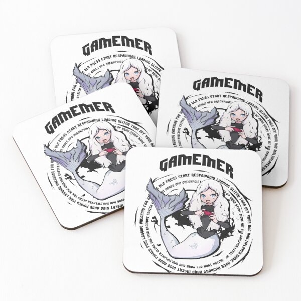 Item preview, GameMer (Mermaid Gamer) || Mermaid Playing Video Games (with popular gaming lingo) || ENGLISH VERSION BLACK designed and sold by TheMagicCrafter.