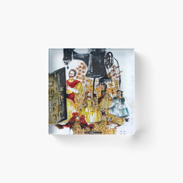 Item preview, Surreal Frida and the Meninas sew, Olimpya Ortiz, Backroom Art designed and sold by The Sr Corchea Backroom Art.