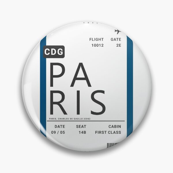 Artikelvorschau, Flugticket mit Bordkarte für Paris entworfen und verkauft von ind3finite.
