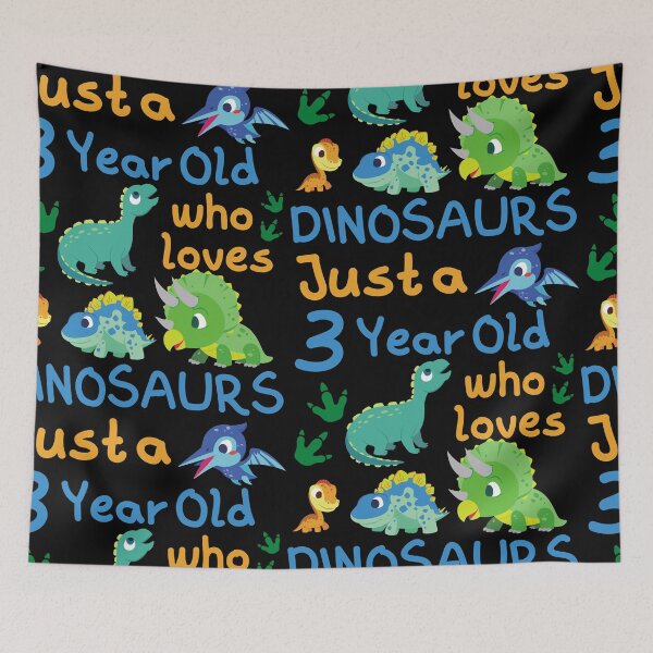 Item preview, Just a 3 Year Old Who Loves Dinosaurs designed and sold by Adonalyn.