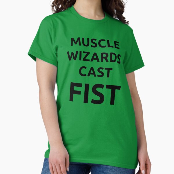 Item preview, Muscle wizards cast FIST - black text designed and sold by jandii.