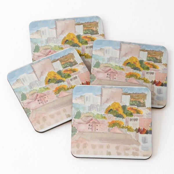 Item preview, Watercolour landscape ---- a glance of Sheffield in autumn designed and sold by PoemOfStones.