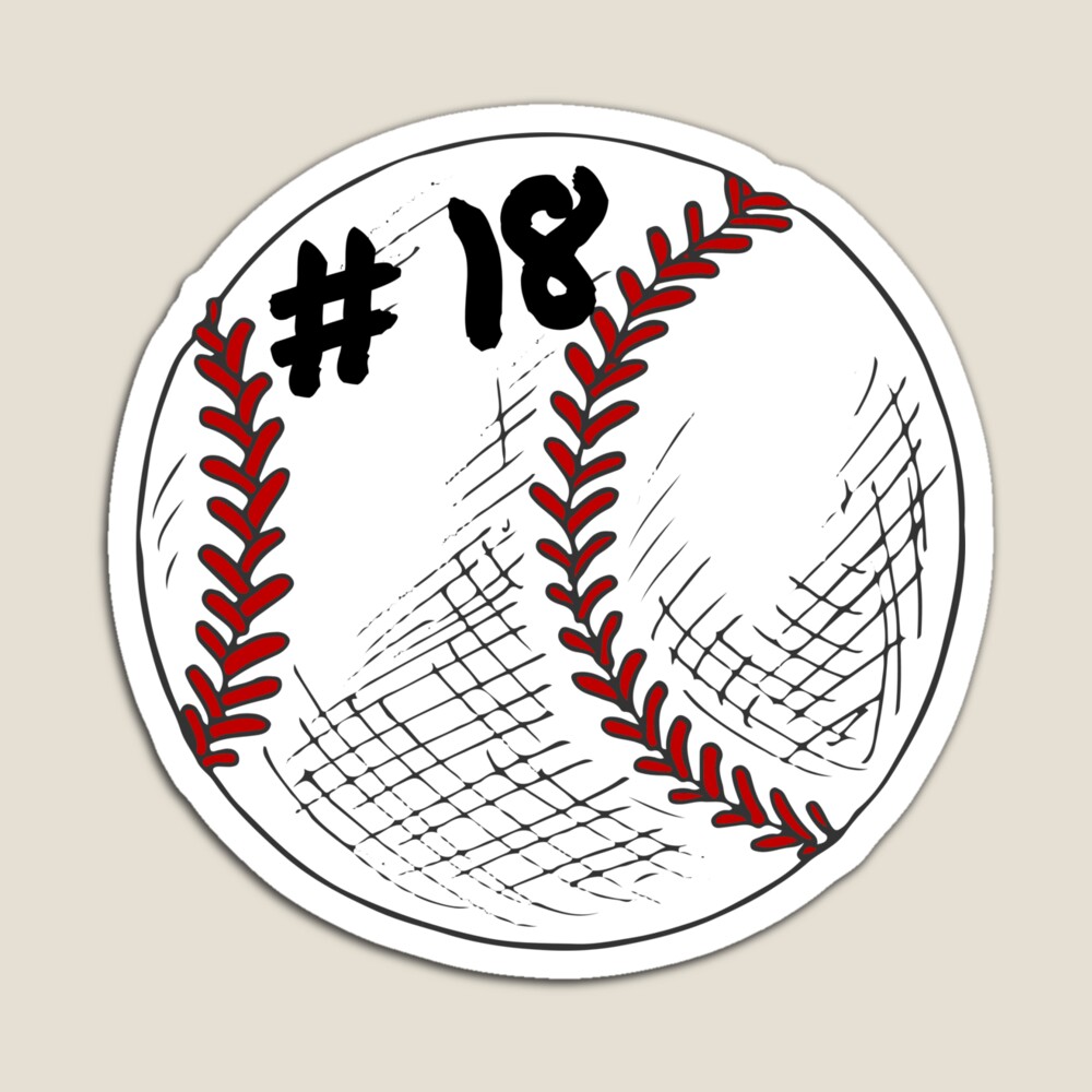 Darryl Strawberry #18 Jersey Number Sticker for Sale by StickBall