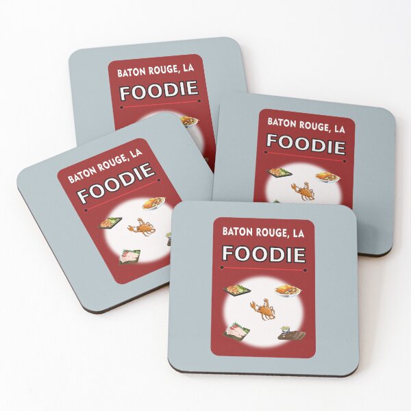 Item preview, Baton Rouge, Louisiana - Foodie - Rusty Red Background designed and sold by ThisNThatImages.