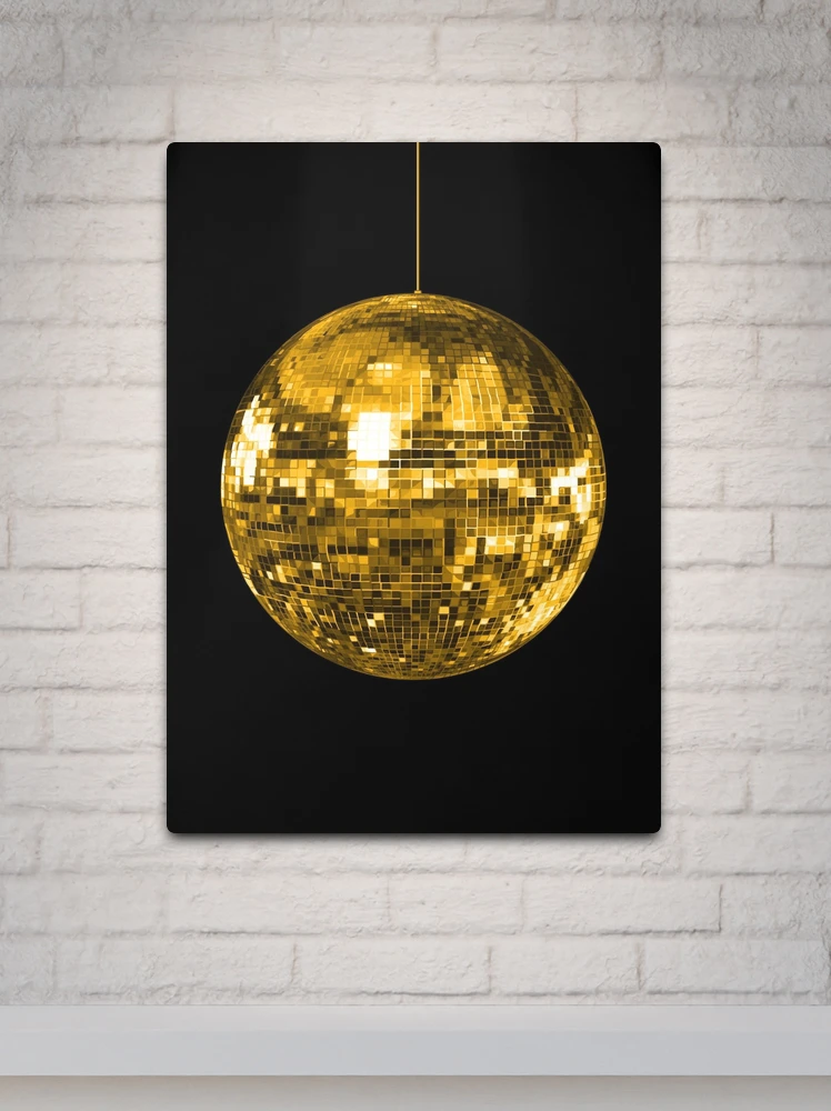 Gold Disco Ball Icon Isolated on Graysca Graphic by DG-Studio