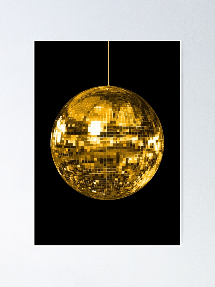 Disco Ball / Mirror Ball Glitter (Gold, PNG)' Men's Zip Hoodie
