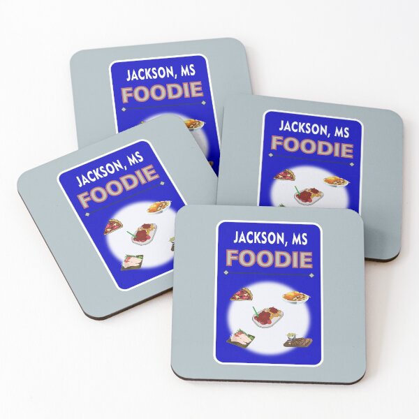 Item preview, Jackson, Mississippi - Foodie - Blue Background designed and sold by ThisNThatImages.
