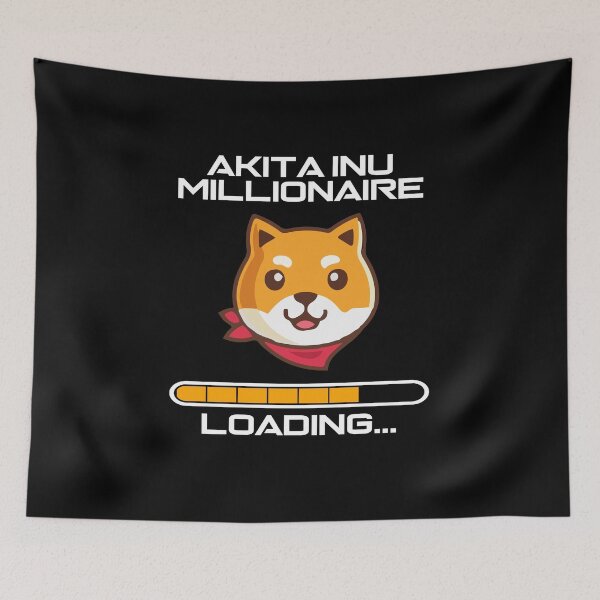Item preview, Akita Inu Millionaire Loading - Funny 秋田犬 Hodl & designed and sold by PinkyTree.