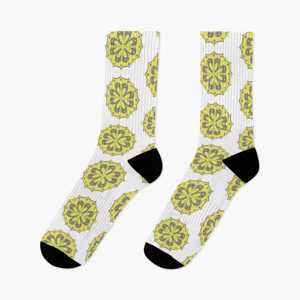 Item preview, Floral Mandala - yellow and gray designed and sold by Juliana  Costa.