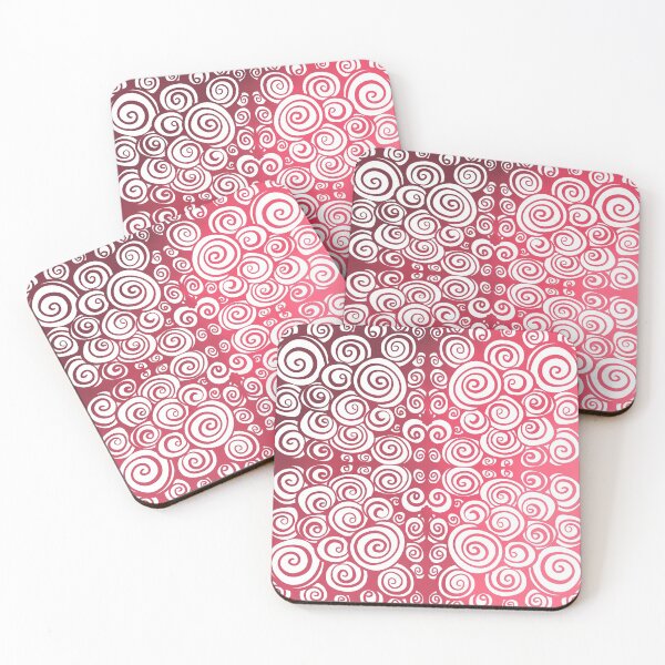 Item preview, Salmon Ombré Doodle Spirals designed and sold by ArtishbyLisa.