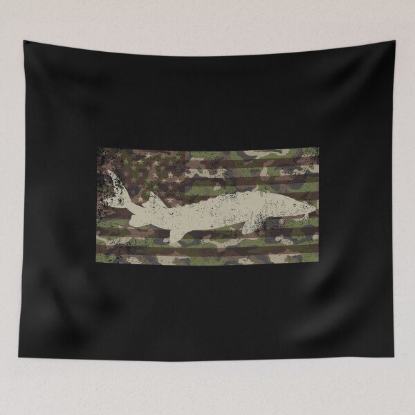 Item preview, Patriotic Camo US Flag Sturgeon Fishing design designed and sold by jakehughes2015.
