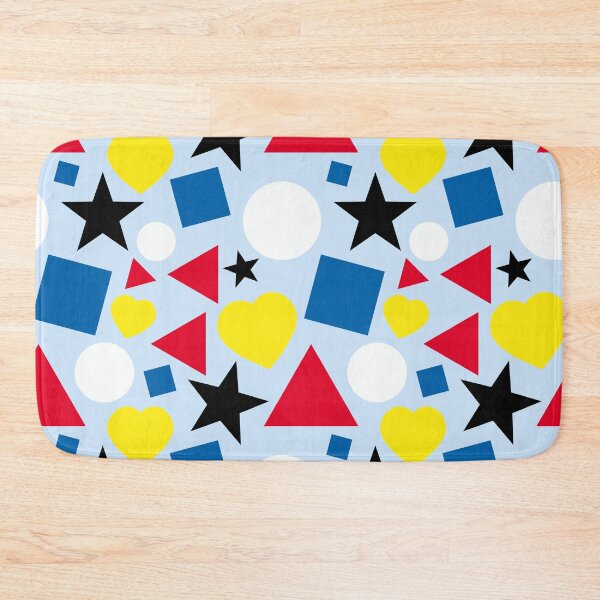 Item preview, Primary Colors Shapes Pattern On Blue designed and sold by Gsallicat.