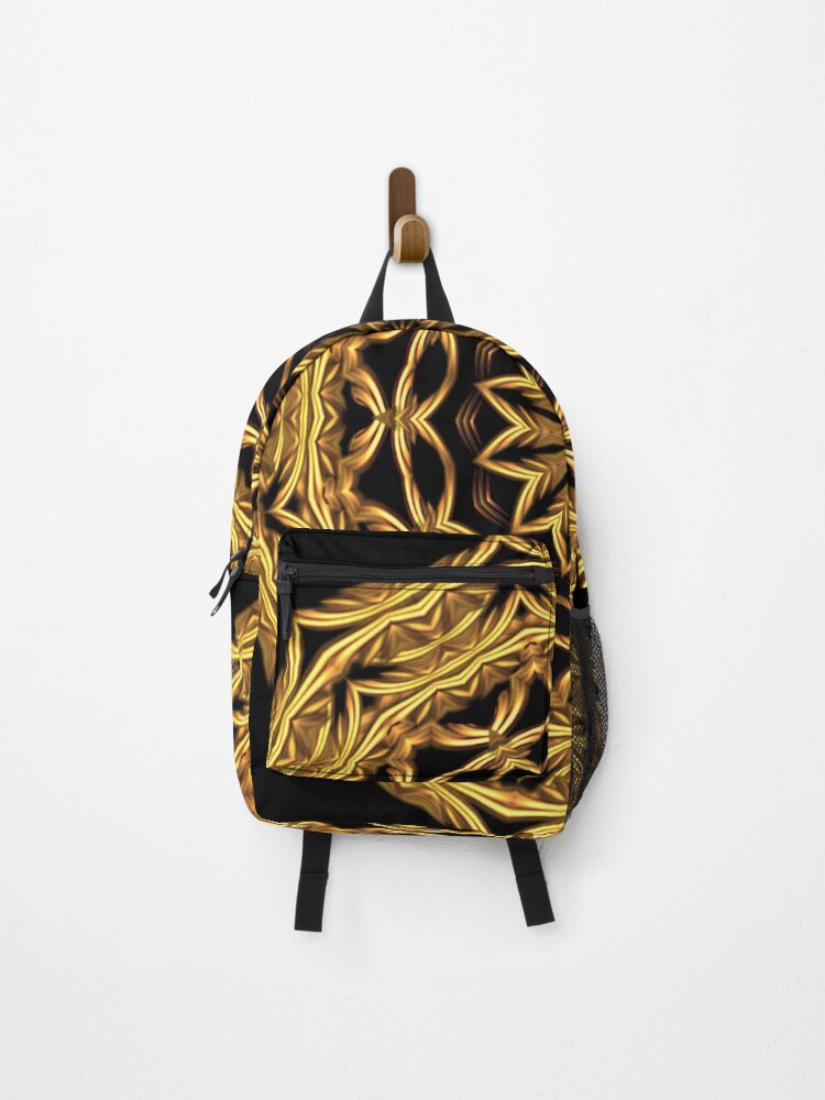 Thumbnail 1 of 3, Backpack, Gold mandala designed and sold by RGiadaArtShop.
