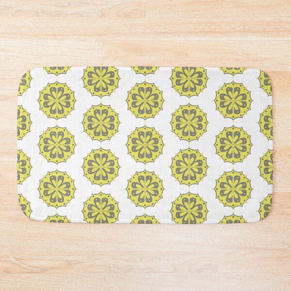 Item preview, Floral Mandala - yellow and gray designed and sold by Juliana  Costa.