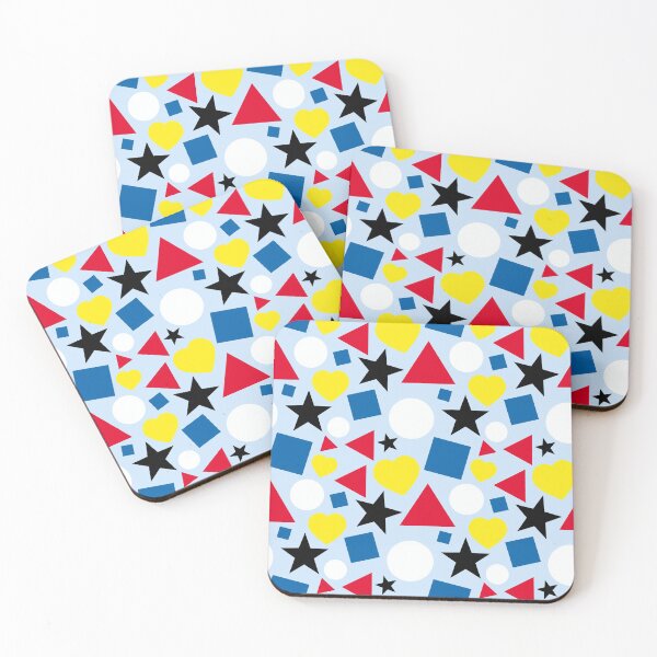 Item preview, Primary Colors Shapes Pattern On Blue designed and sold by Gsallicat.