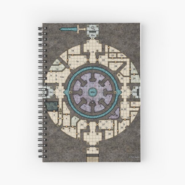 Orb Dungeon Map Spiral Notebook