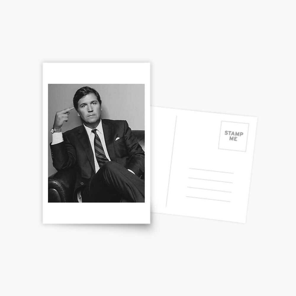 Tucker Carlson Middle Finger Greeting Card