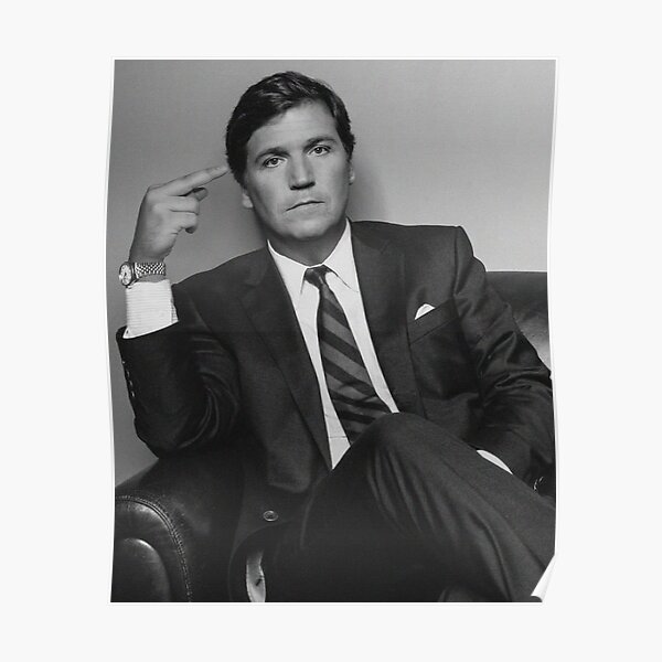 Tucker Carlson Middle Finger Poster