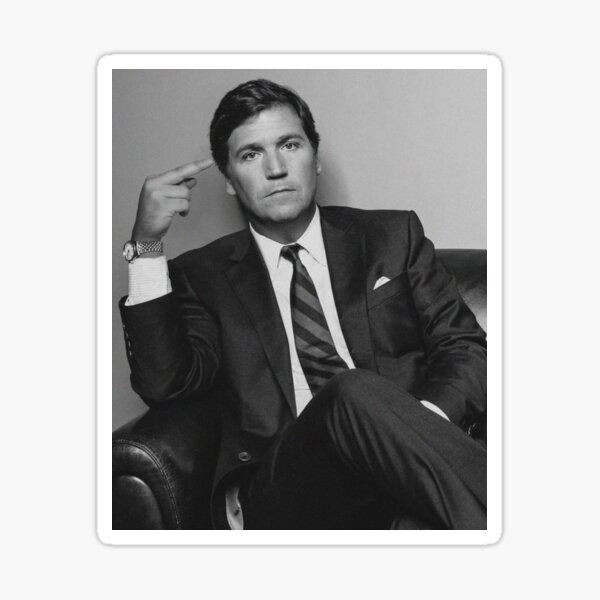 Tucker Carlson Middle Finger Sticker