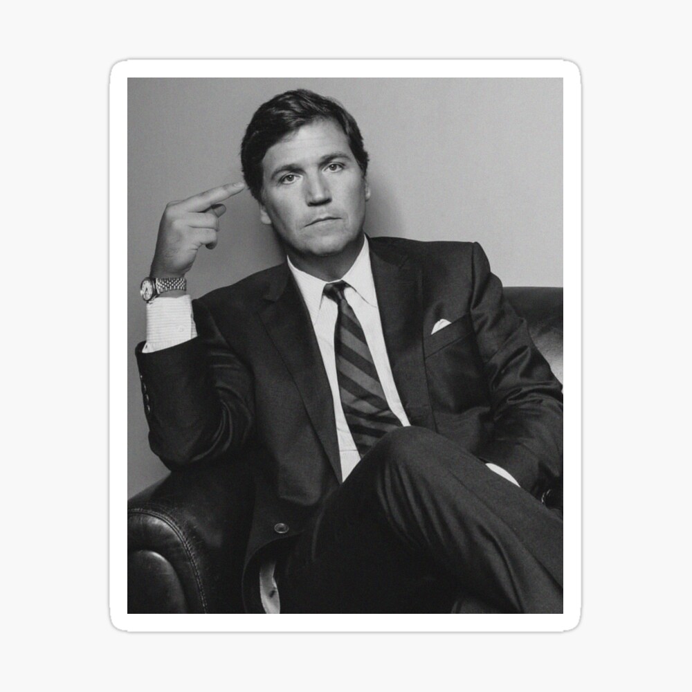 Tucker Carlson Middle Finger Greeting Card