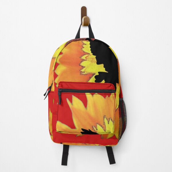 Item preview, RED ABSTRACT SOUTHWEST SUNFLOWERS & CROW PATTERN ART   designed and sold by sharlesart.