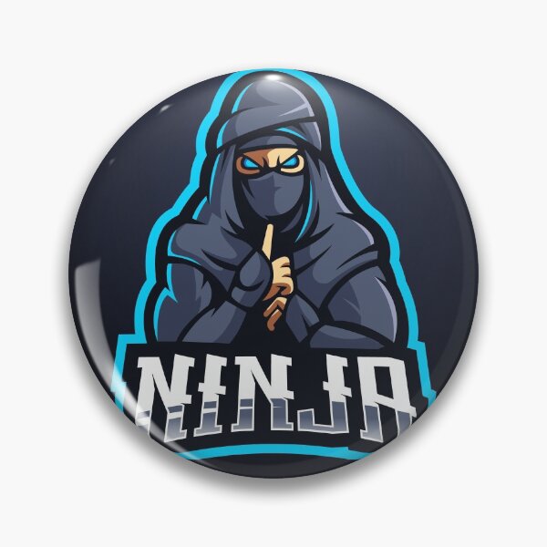 Item preview, Circular Gradient Blue Ninja Logo designed and sold by Peekonet.