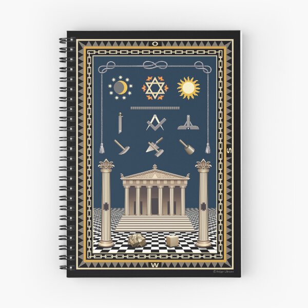 Item preview, Masonic work board, work carpet, tapis, masonic symbols, icons designed and sold by 1001karte.