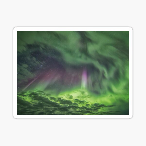 "Northern Lights, wall art,Nature scene,Northern Lights posters,canvas print,painting" Sticker