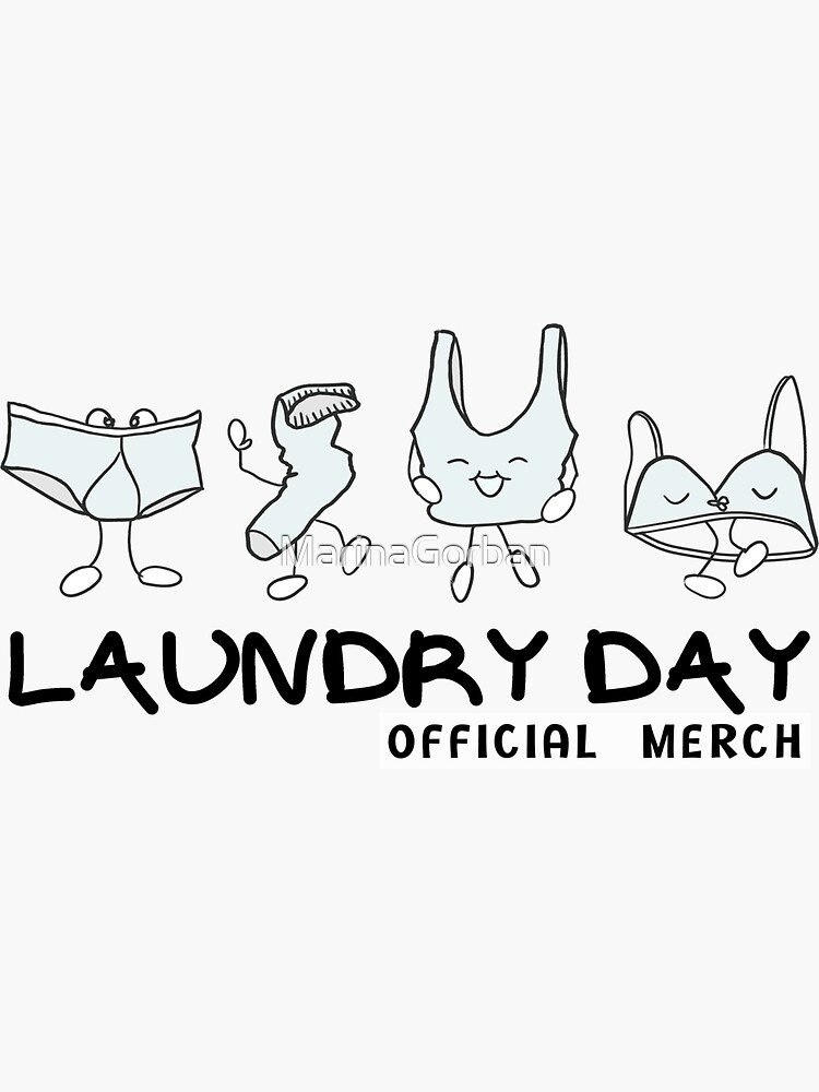 Laundry Day Sticker For Sale By Marinagorban Redbubble 5422