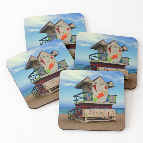 Item preview, Lifeguard Candy Tower Miami Deco  designed and sold by ShepKosterArt.