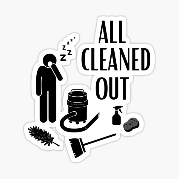Item preview, All Cleaned Out Vacuum Broom Duster Spray Bottle Fun designed and sold by SavvyCleaner.