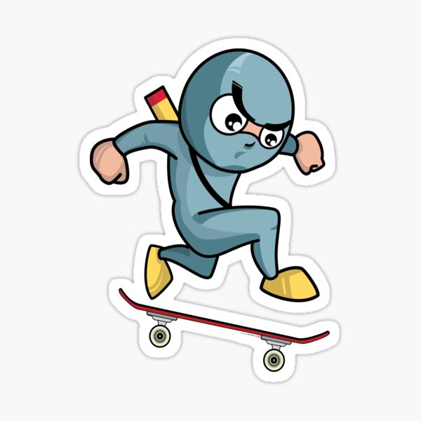 POP Shuv Skateboarding Ninja . Wall Decal Extra Large Cut Out Sticker