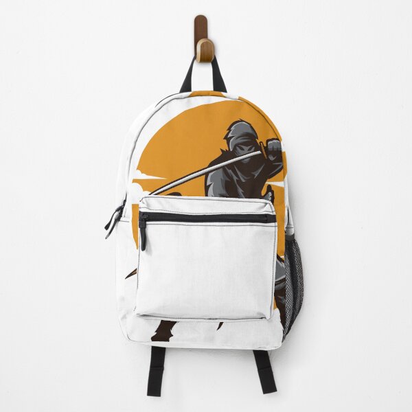 Item preview, Ninja with Orange Circular Cloudy Background designed and sold by Peekonet.