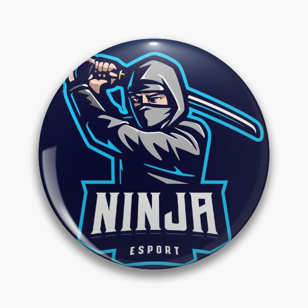 Item preview, Ninja Blue Background Esport Logo  designed and sold by Peekonet.