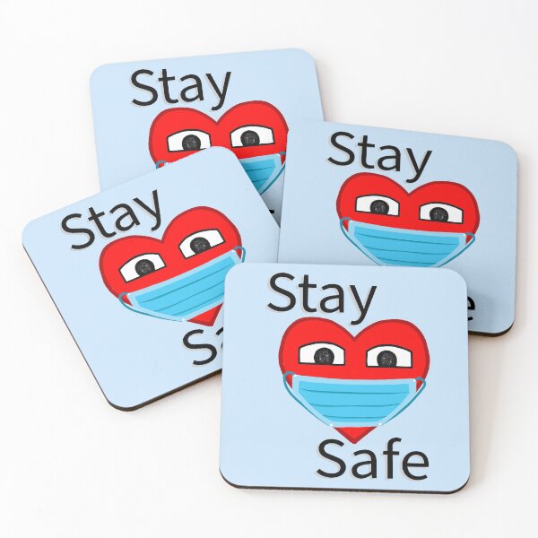Artikelvorschau, "Stay Safe" Heart Design mit Sicherheitsmaske entworfen und verkauft von angielovely.