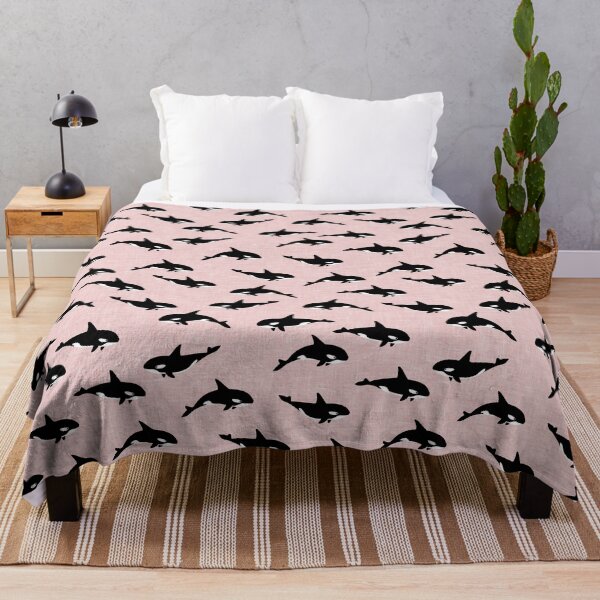 Item preview, orca - killer whales - pink designed and sold by littlearrow.
