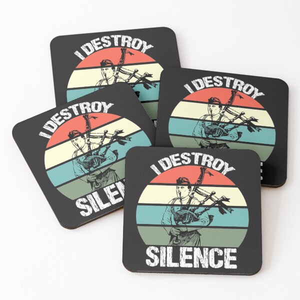 Artikelvorschau, Dudelsack I Destroy Silence BagPiper entworfen und verkauft von RetrologyShop.