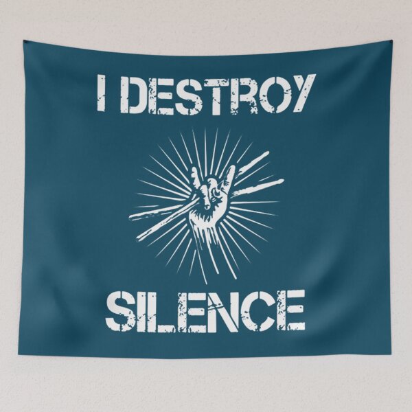Item preview, Destroy Silence Drummer designed and sold by RetrologyShop.