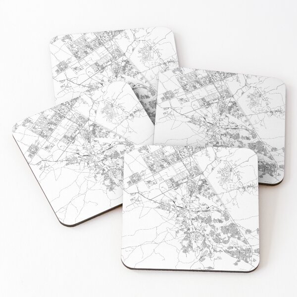 Item preview, Islamabad White Map designed and sold by multiplicitymap.