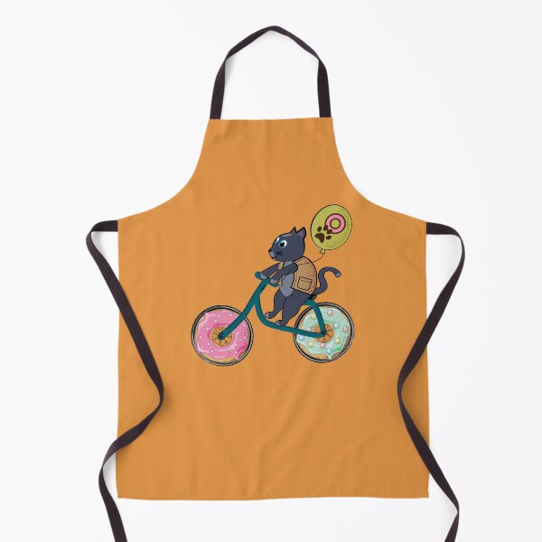 Item preview, Donut delivery cat on bike designed and sold by catnbloom.