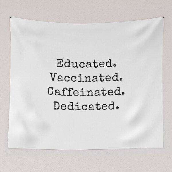 Item preview, Back to School - Educated Vaccinated Caffeinated Dedicated - Gifts for Teachers designed and sold by DesignByLeo.