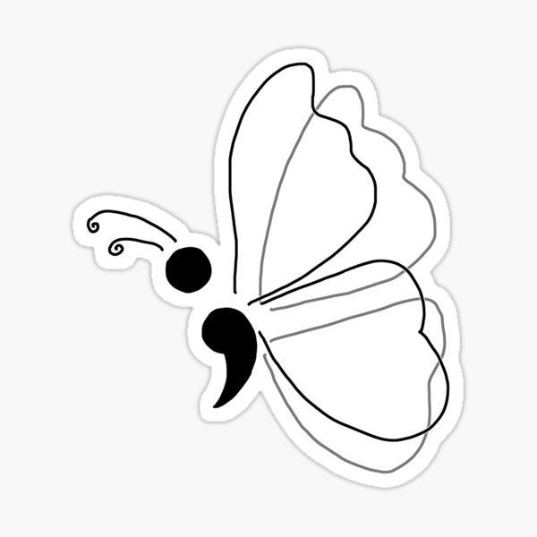 Semicolon butterfly  Sticker