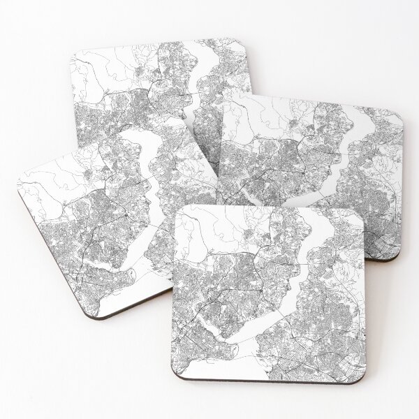 Item preview, Istanbul White Map designed and sold by multiplicitymap.