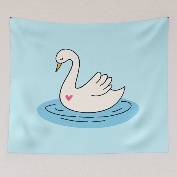 Item preview, Cute Swimming Swan Doodle designed and sold by SLAG-Creative.