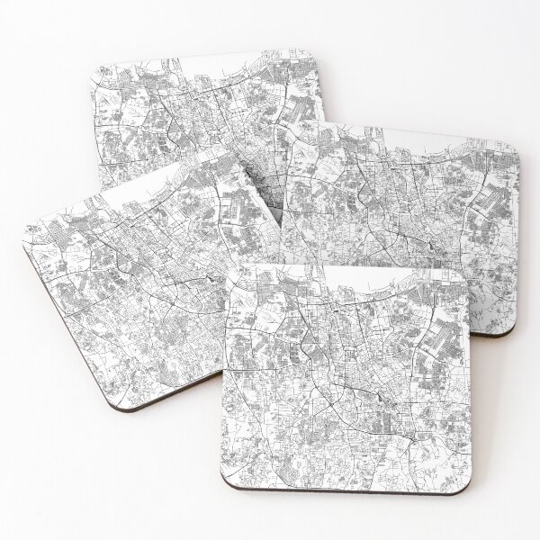 Item preview, Jakarta White Map designed and sold by multiplicitymap.