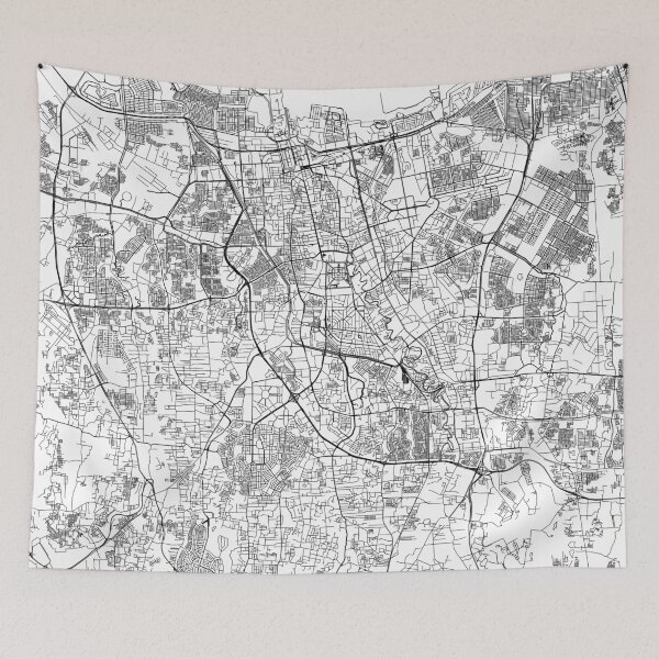 Item preview, Jakarta White Map designed and sold by multiplicitymap.