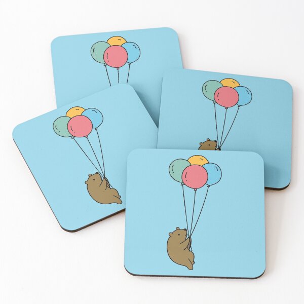 Item preview, Cute Bear Floating with Balloons Doodle designed and sold by SLAG-Creative.