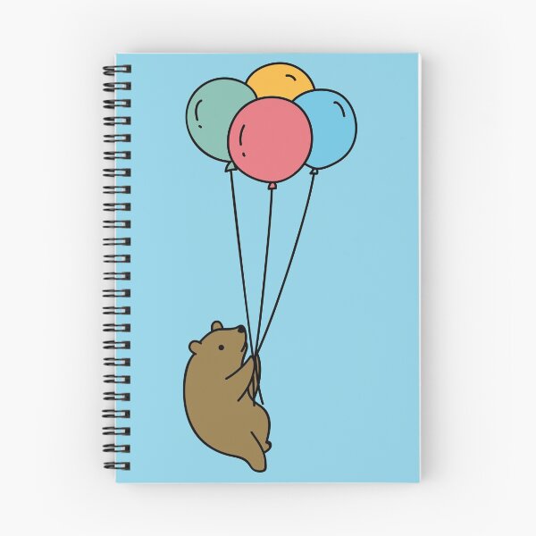Item preview, Cute Bear Floating with Balloons Doodle designed and sold by SLAG-Creative.