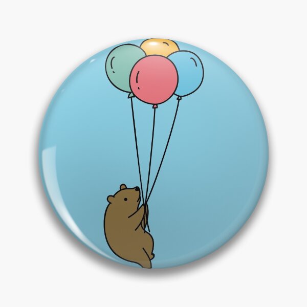 Item preview, Cute Bear Floating with Balloons Doodle designed and sold by SLAG-Creative.