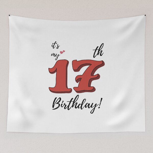 Item preview, It's My 17th Birthday quote designed and sold by WayneTower.